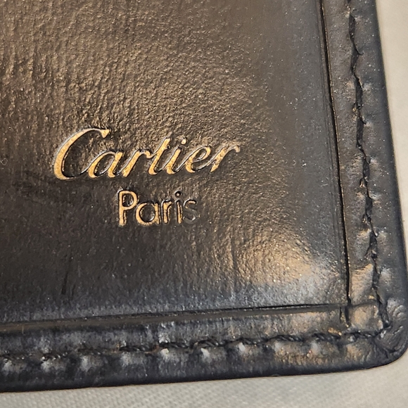 Cartier Vintage Panthère Long Wallet Black Leather - Picture 11 of 14